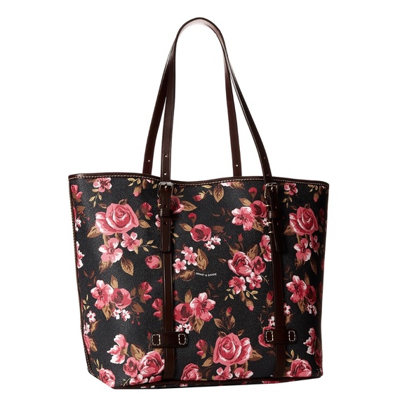 Dooney & Bourke Handbags - Dooney & Bourke Coated Cotton Cabbage Rose Shopper